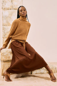 Blusa Tricot Oversized Gola Alta