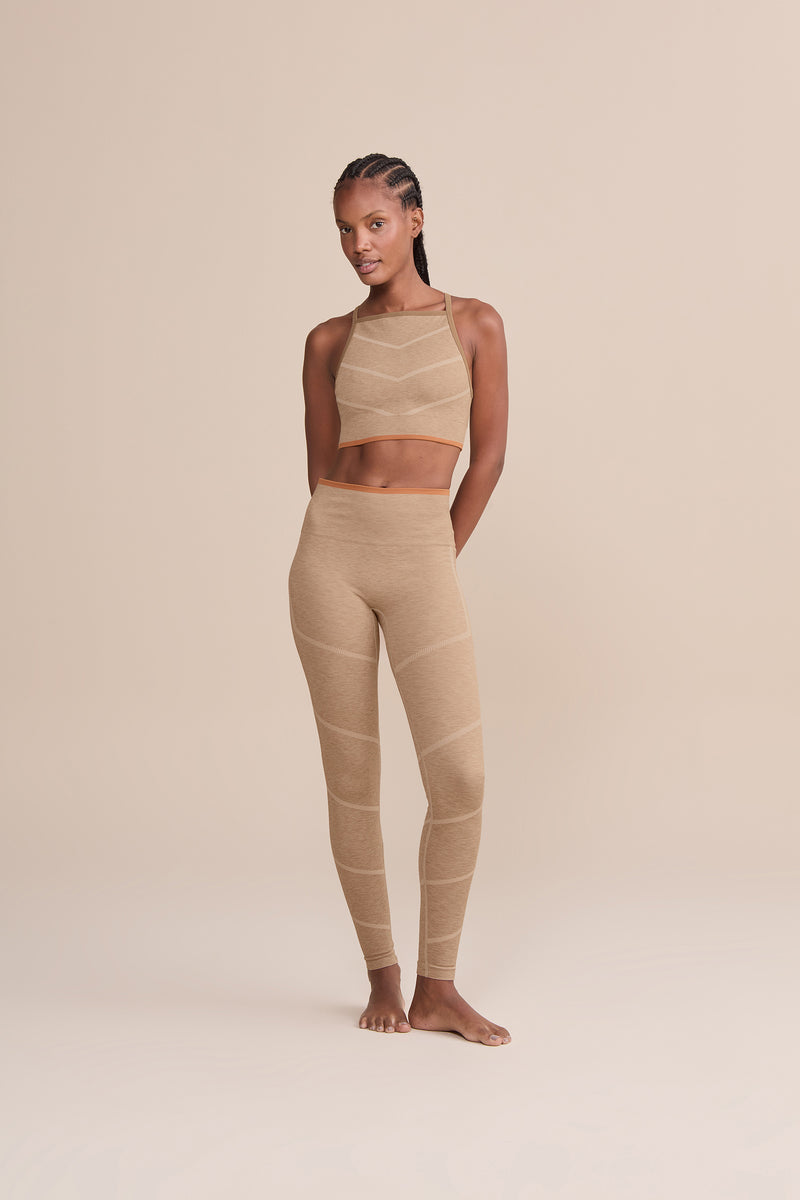 Calza Deportiva Flextex Seamless LIVE! Beige