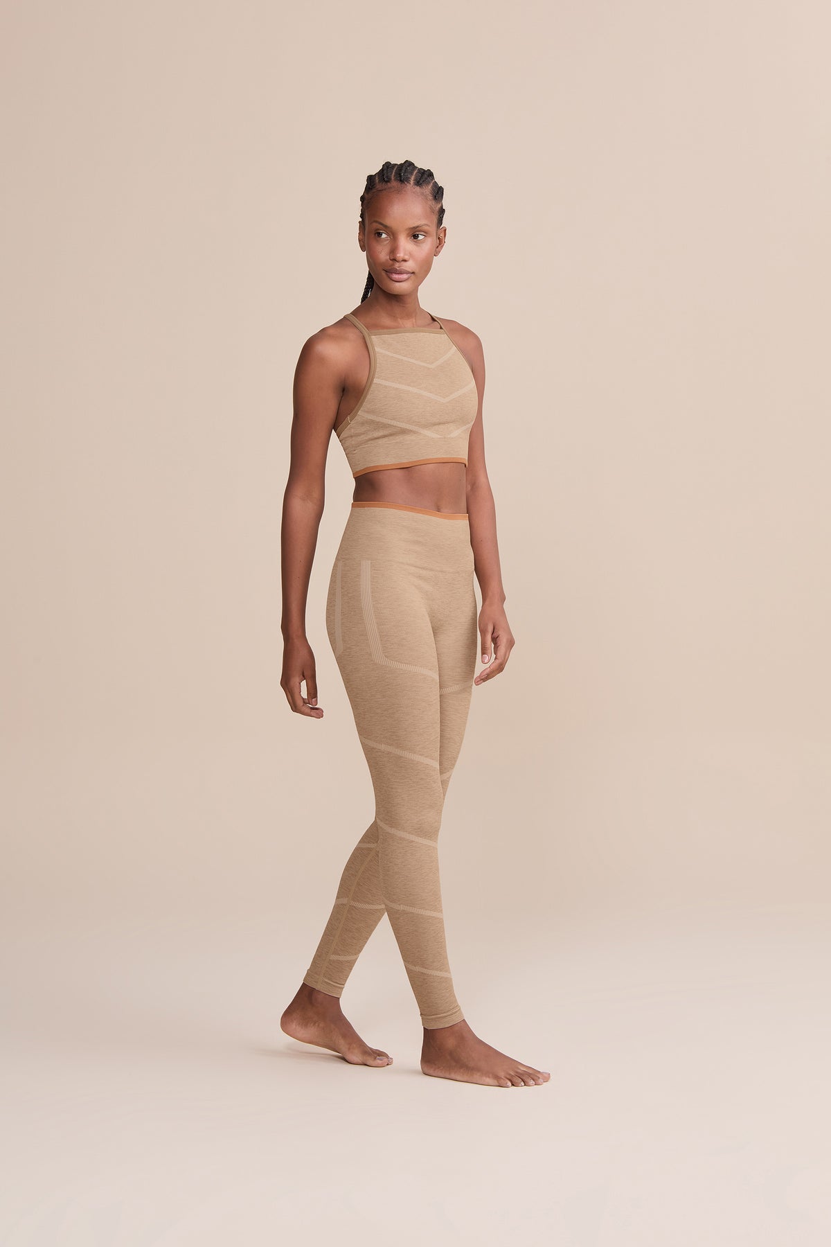 Calza Deportiva Flextex Seamless LIVE! Beige
