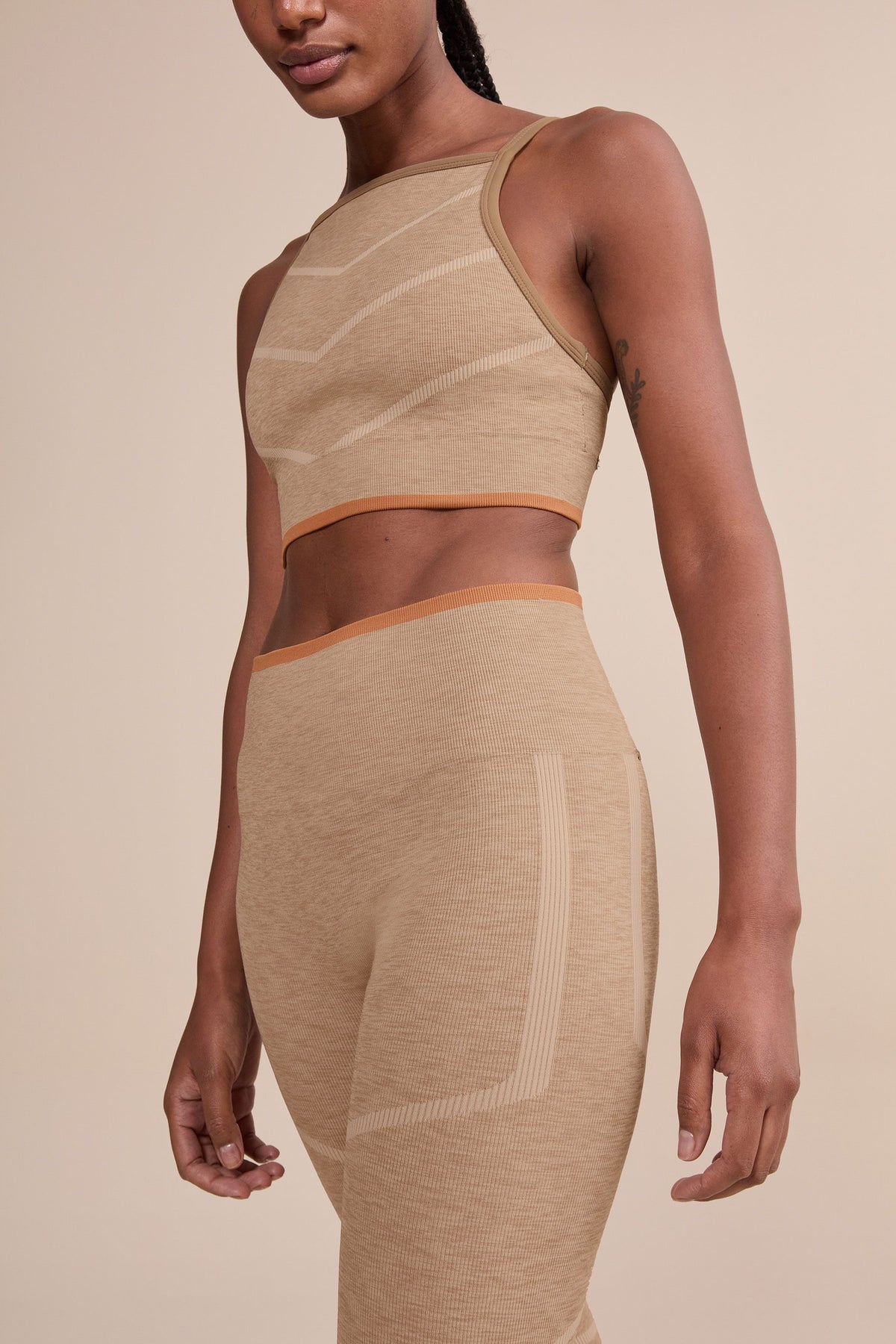 Calza Deportiva Flextex Seamless LIVE! Beige