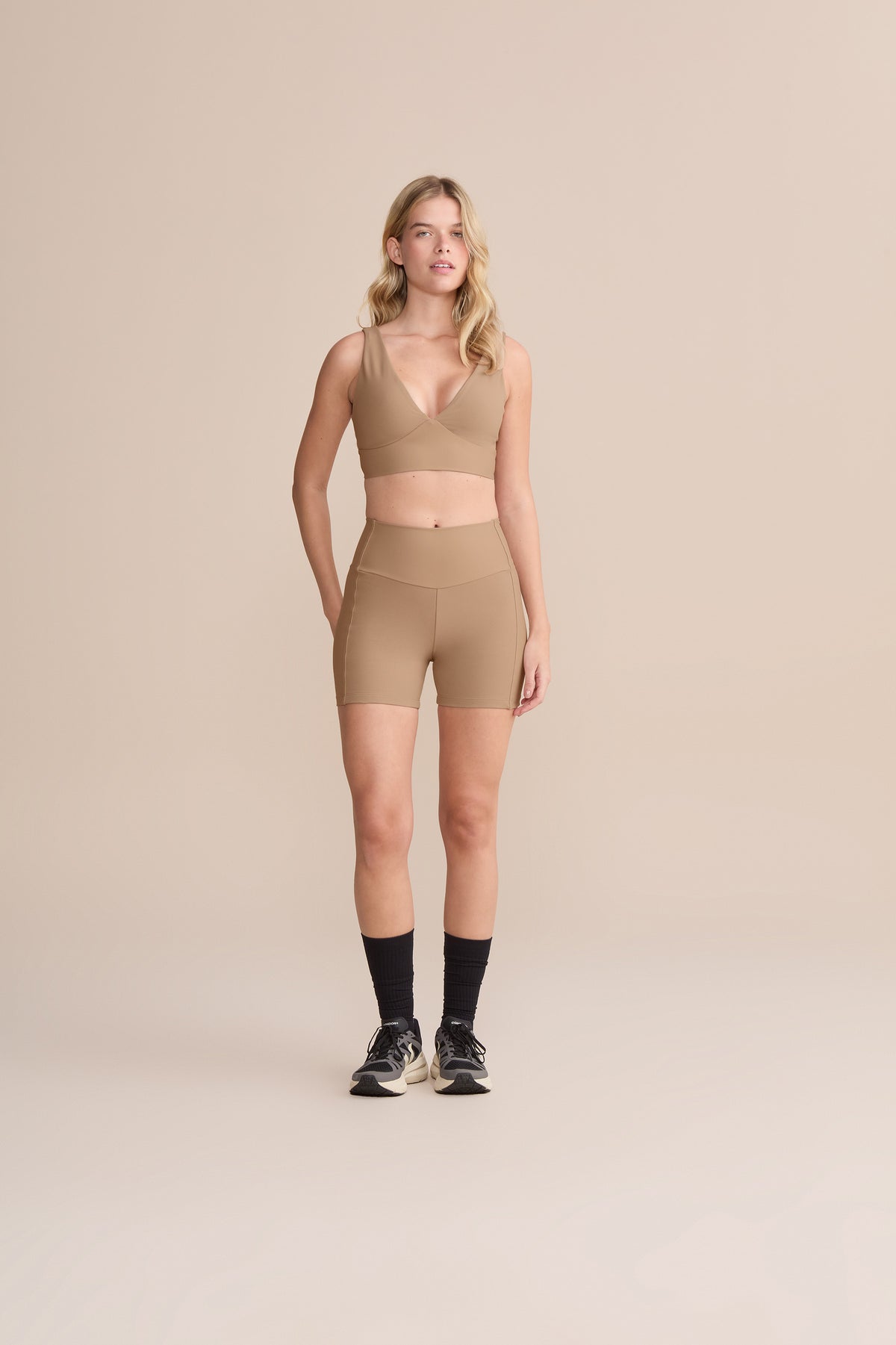 Top Deportivo V Neopren Line Beige Organic