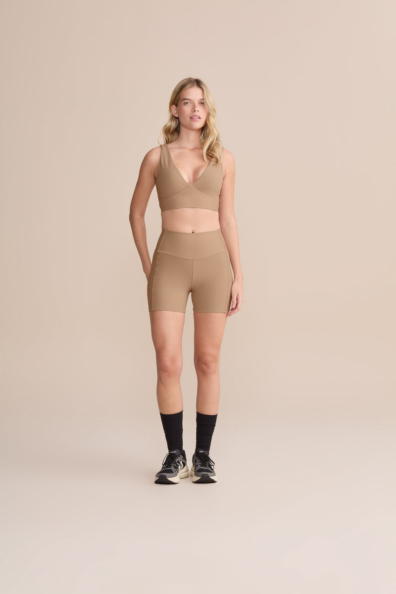 Top Deportivo V Neopren Line Beige Organic