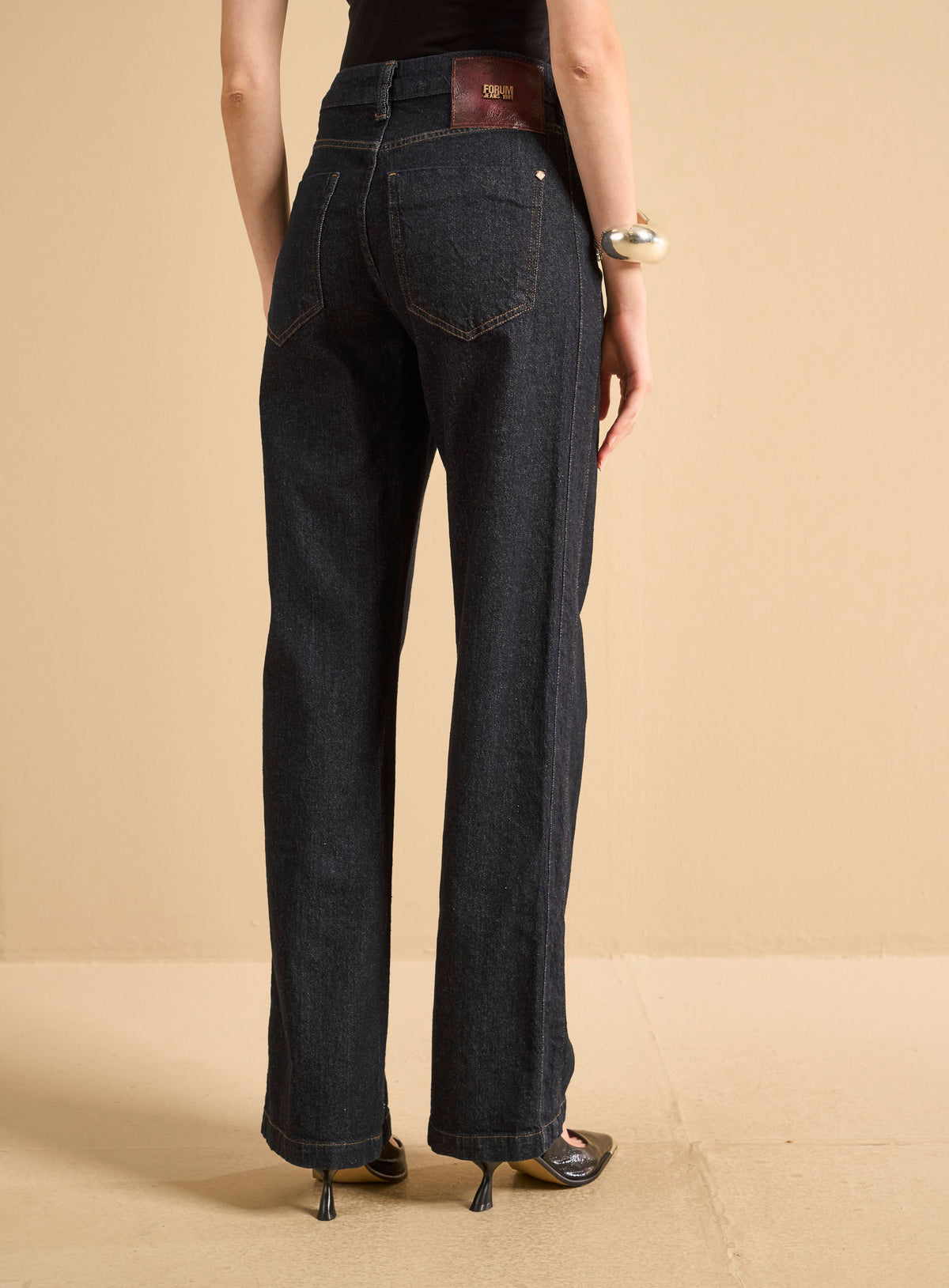 Jeans Mujer Recto Bella Stretch Azul Oscuro Forum