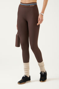 Calza Legging Cintura Retilínea Essencial Mind & Body Marrón
