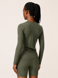 Blusa Deportiva Manga Larga Ajustada Colcci Sport Verde