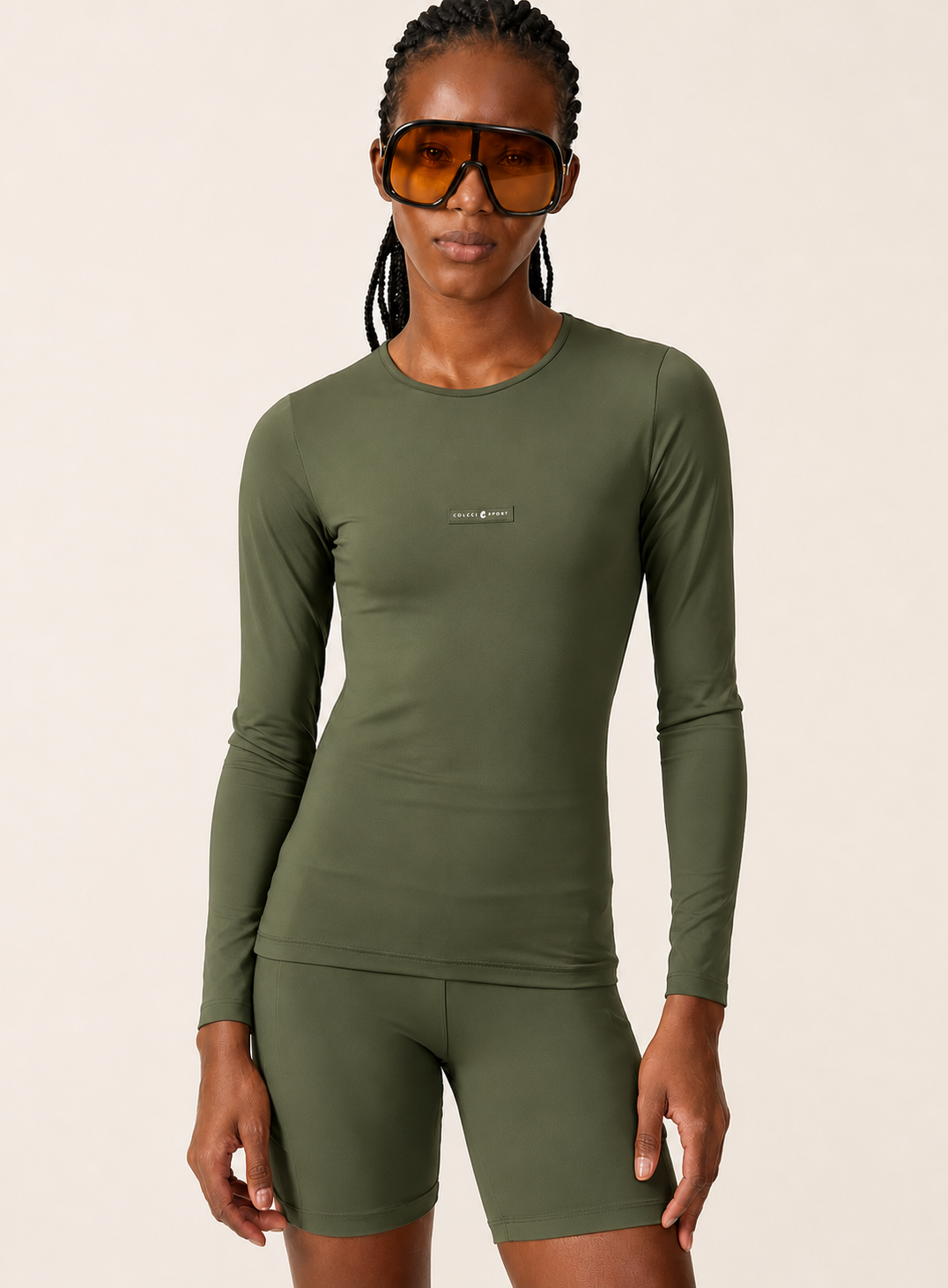 Blusa Deportiva Manga Larga Ajustada Colcci Sport Verde