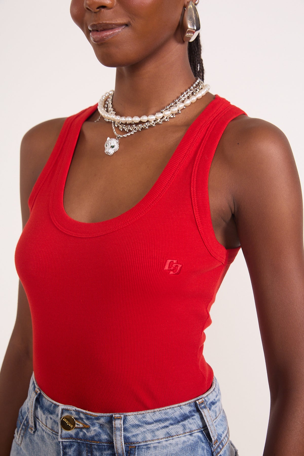 Blusa Musculosa Slim de Algodón Canalé Colcci Daily – Básico Premium para Mujer