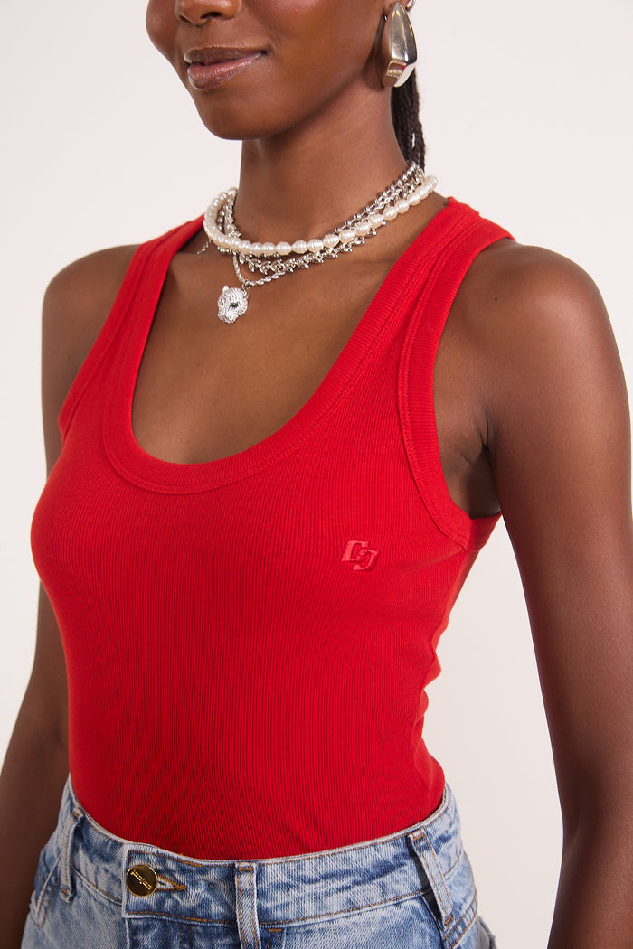 Blusa Musculosa Slim de Algodón Canalé Colcci Daily – Básico Premium para Mujer