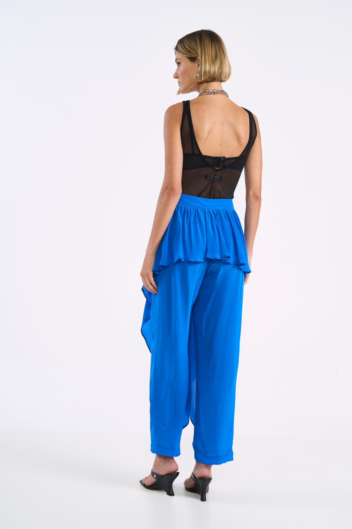 Blusa Ajustada con Transparencia en Tul Colcci