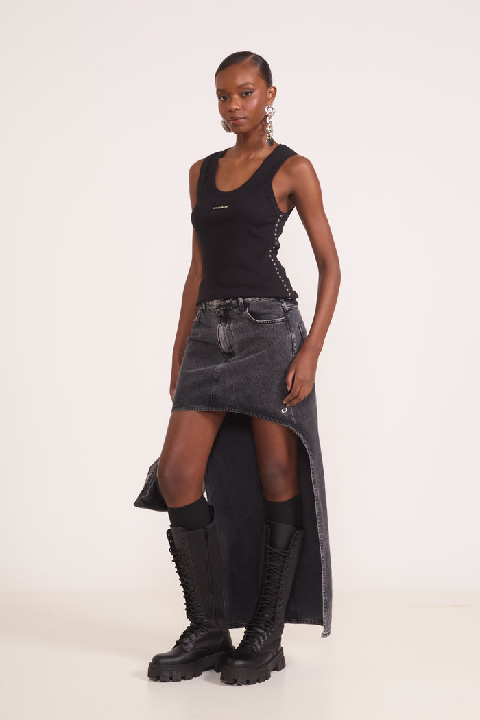 Blusa Musculosa Canalé con Eyelets Colcci Rebel
