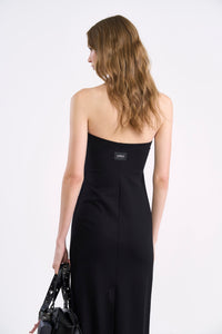 Vestido Midi Strapless con Cierre Frontal Colcci