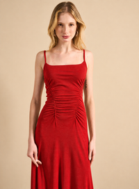 Vestido Midi  Acanalado Asimétrico Forum