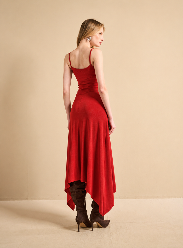 Vestido Midi  Acanalado Asimétrico Forum