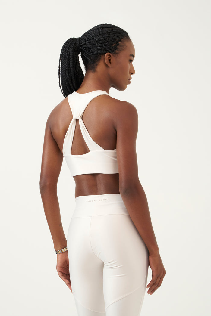 Top Corto Cuello Alto Brillo Escultural COLCCI Sport