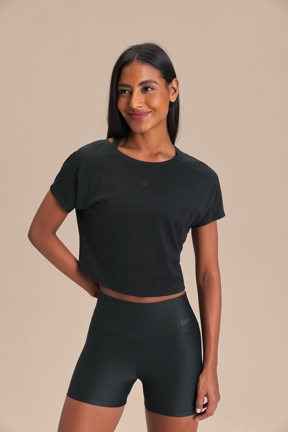Camiseta Multi Up Loose Negro