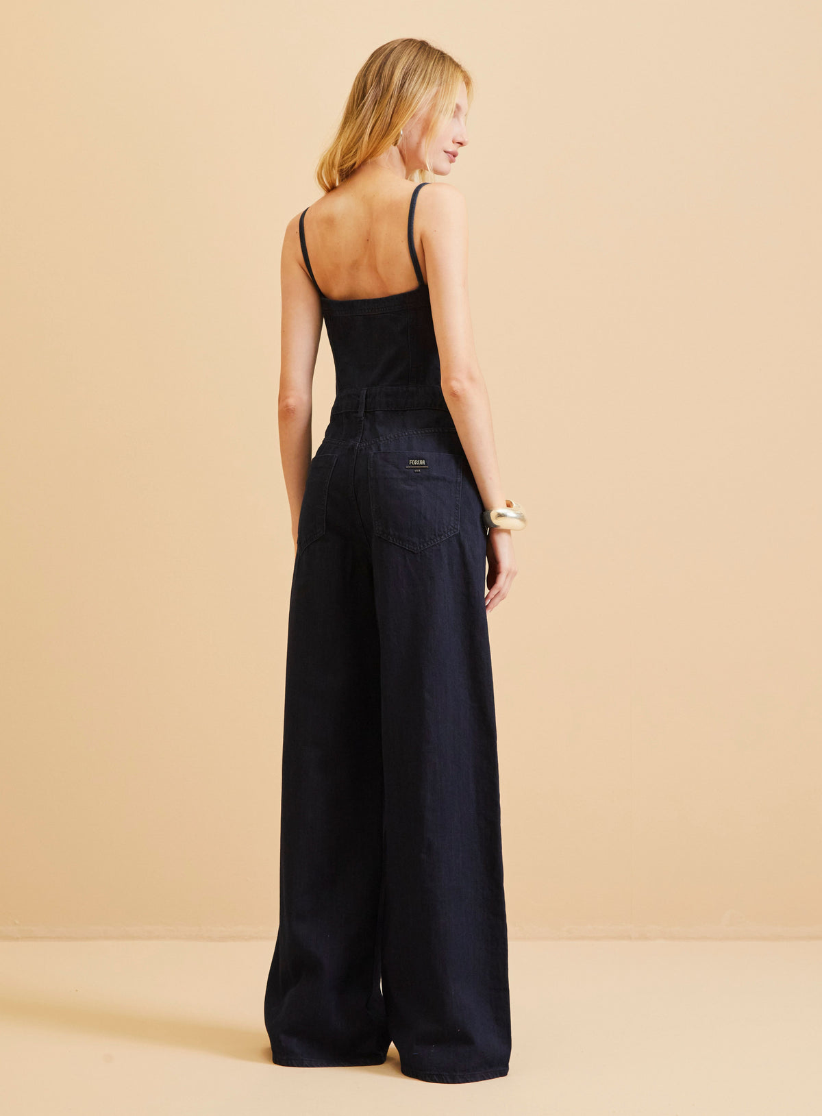 Enterito Jeans Wide Leg con Corset Forum Mujer