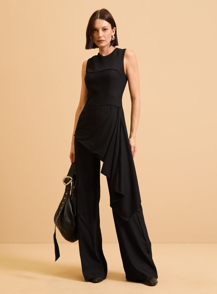 Enterito Negro Wide Leg Mujer Forum