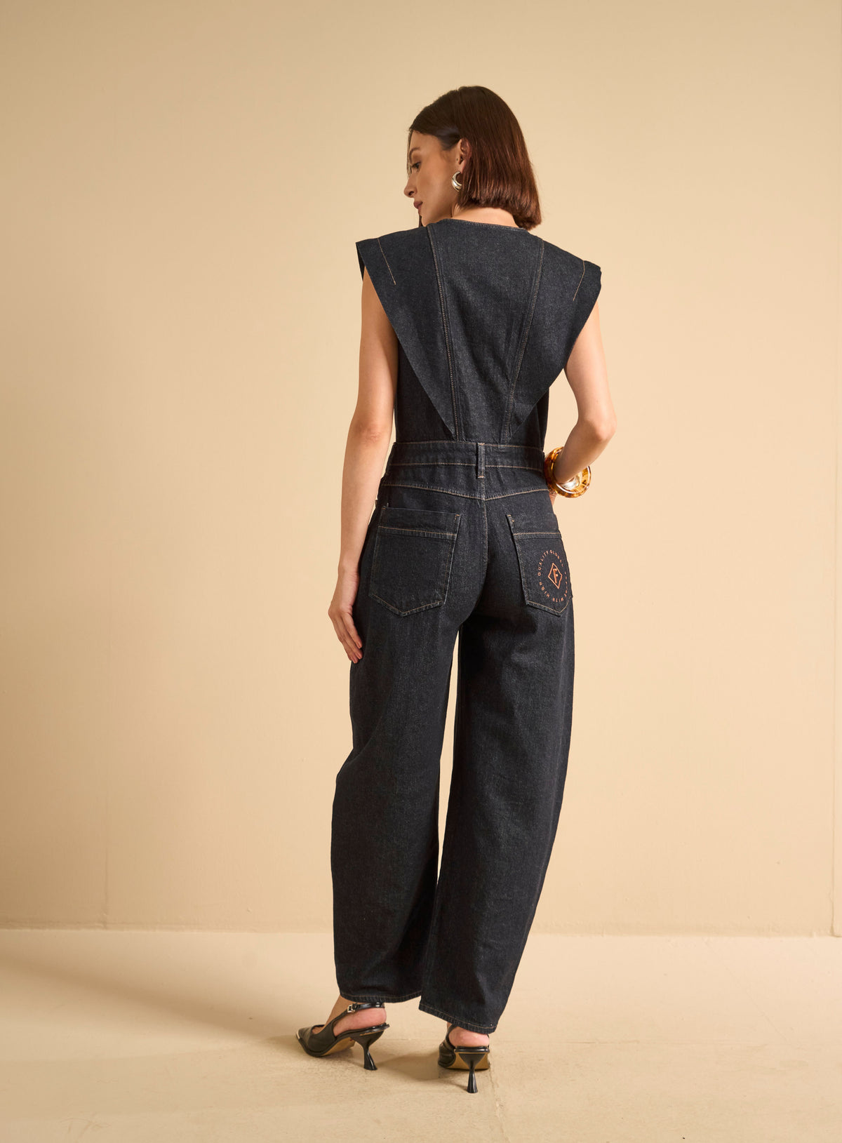 Enterito Jeans Mujer Celine Barrel Forum Azul Índigo