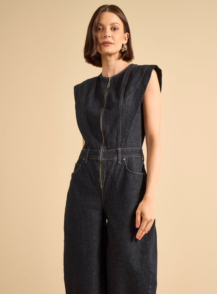 Enterito Jeans Mujer Celine Barrel Forum Azul Índigo
