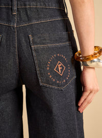 Enterito Jeans Mujer Celine Barrel Forum Azul Índigo