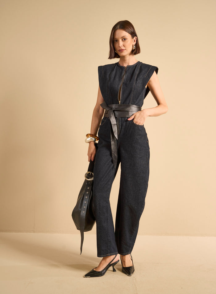 Enterito Jeans Mujer Celine Barrel Forum Azul Índigo