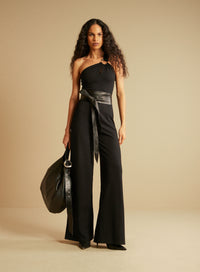 Enterito Largo Negro Mujer Un Hombro Wide Leg Forum