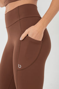 Calza Legging Fitness Columbia  Marrón Charutto