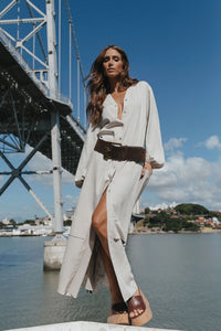 Chemisier en Lino Manga Larga FORUM