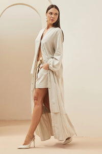 Chemisier en Lino Manga Larga FORUM