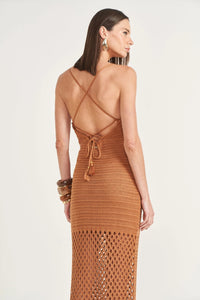 Vestido Comfort en Tricô con Franjas