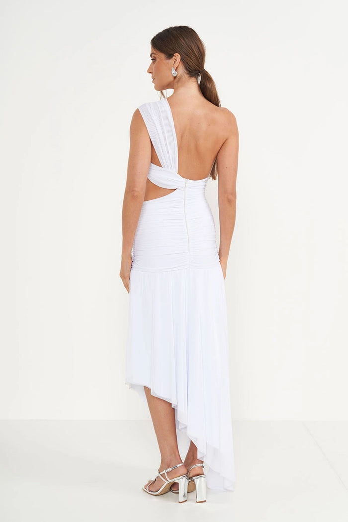 Vestido en Tule Slim Asimétrico