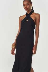 Vestido Midi Slim Frente Única