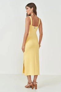 Vestido Midi Slim con Torción