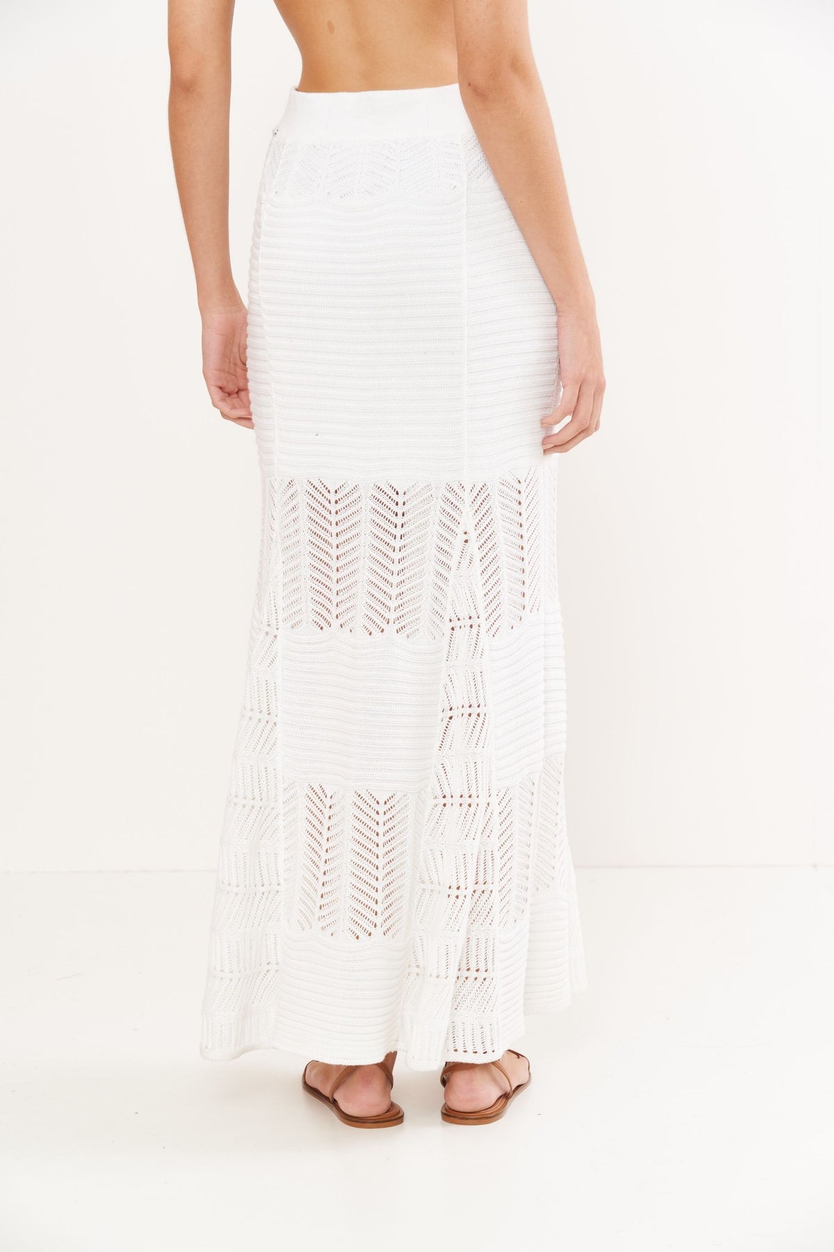 Falda Larga de Tricot Colcci