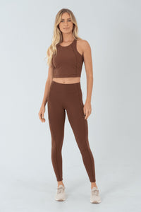 Calza Legging Fitness Columbia  Marrón Charutto