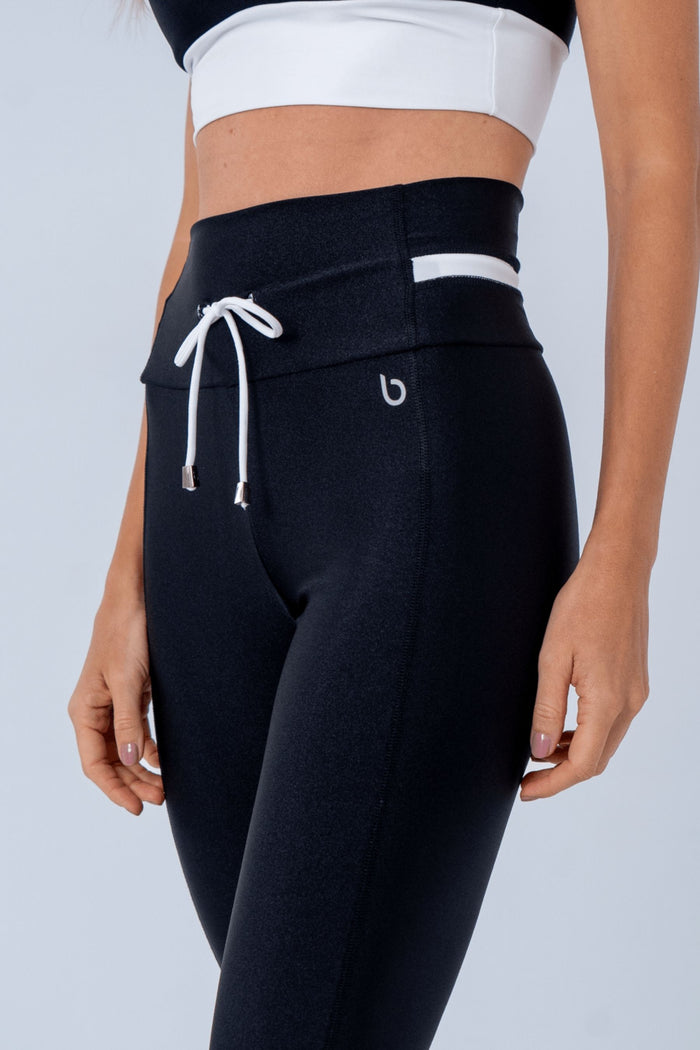 Calza Legging Atlanta - Negro - Branco – BRO FITWEAR