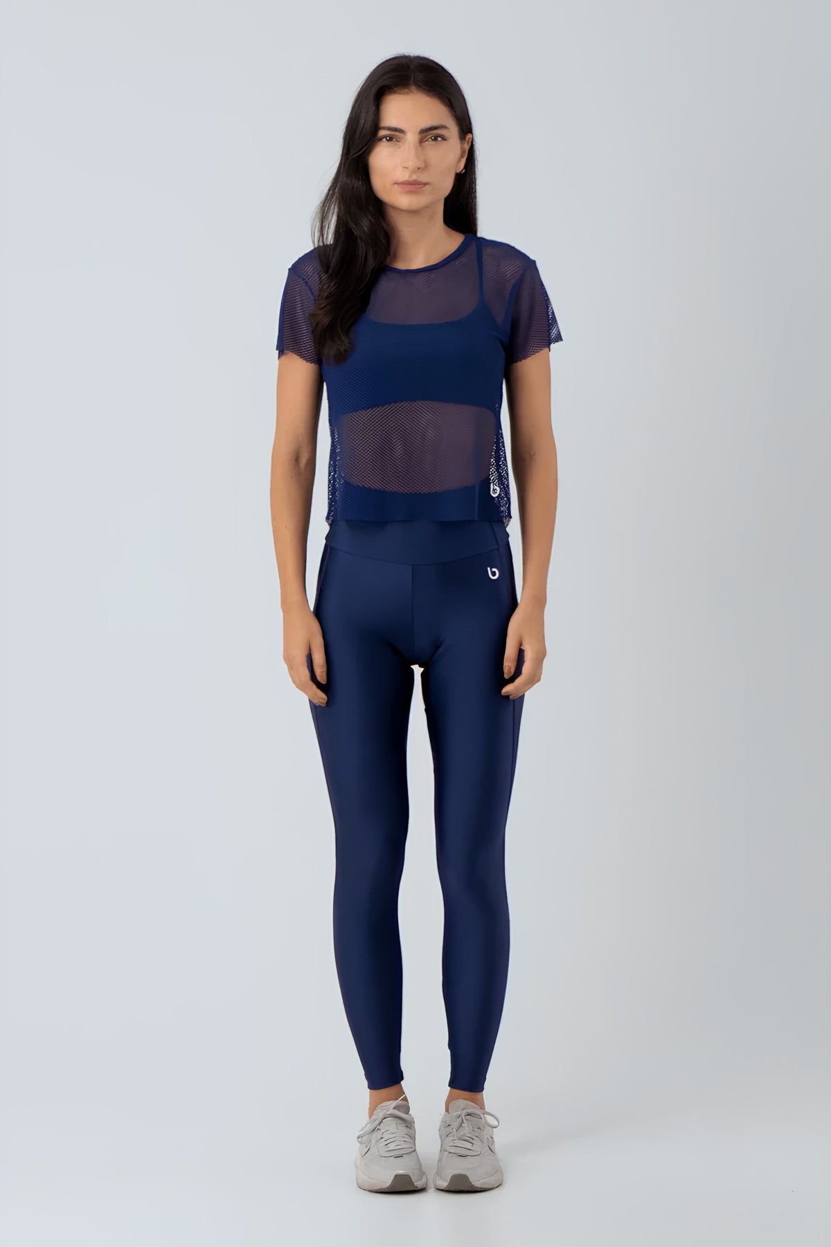Blusa Cropped Spot Trevos BRO Fitwear Azul Marino