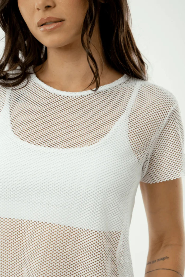 Blusa Cropped Spot Trevos BRO Fitwear Blanco