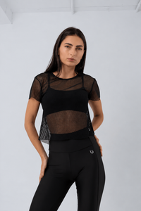 Blusa Cropped Spot Trevos BRO Fitwear Negro