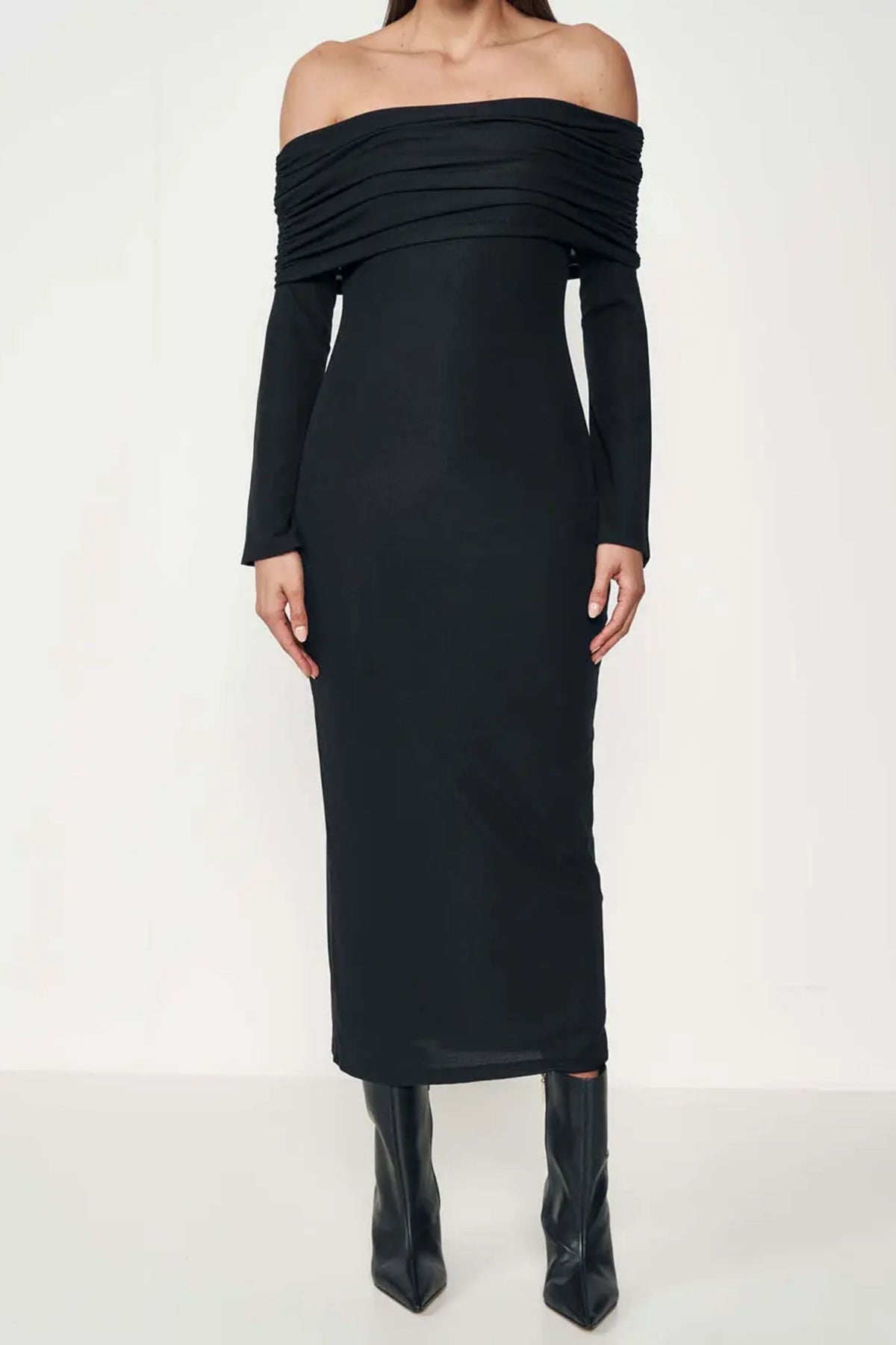 Vestido Largo Off-shoulder