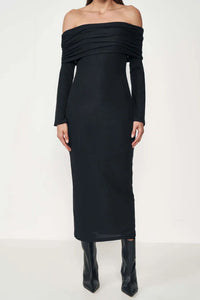 Vestido Largo Off-shoulder