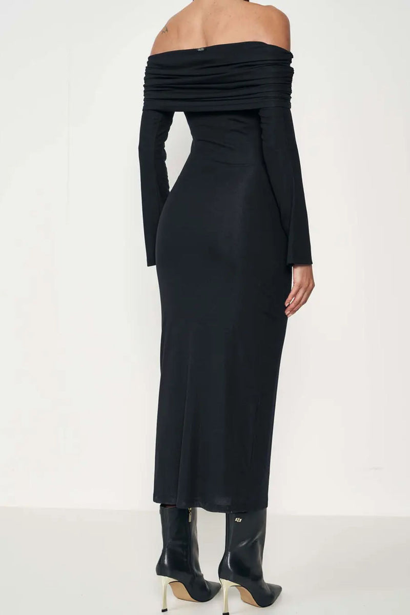 Vestido Largo Off-shoulder