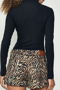 Blusa Canelada Slim de Manga Larga