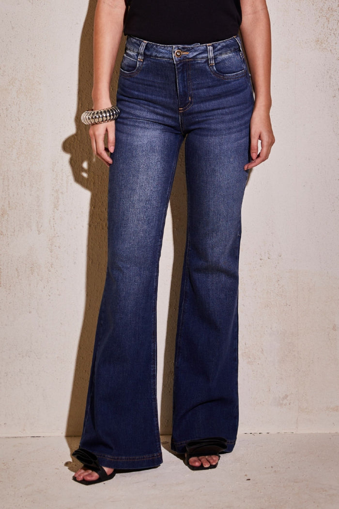 Jeans Azul Wide Leg Colcci