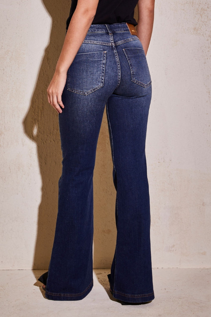 Jeans Azul Wide Leg Colcci