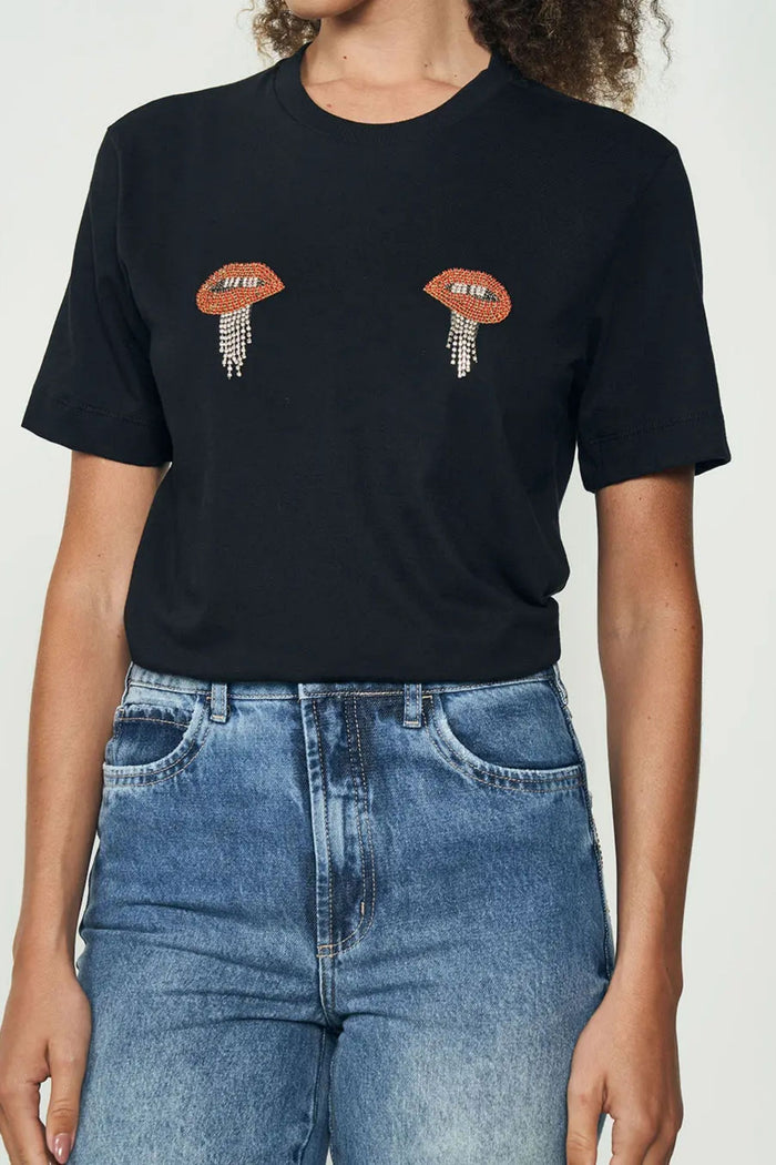 Camiseta Colcci Jeans con Aplicación