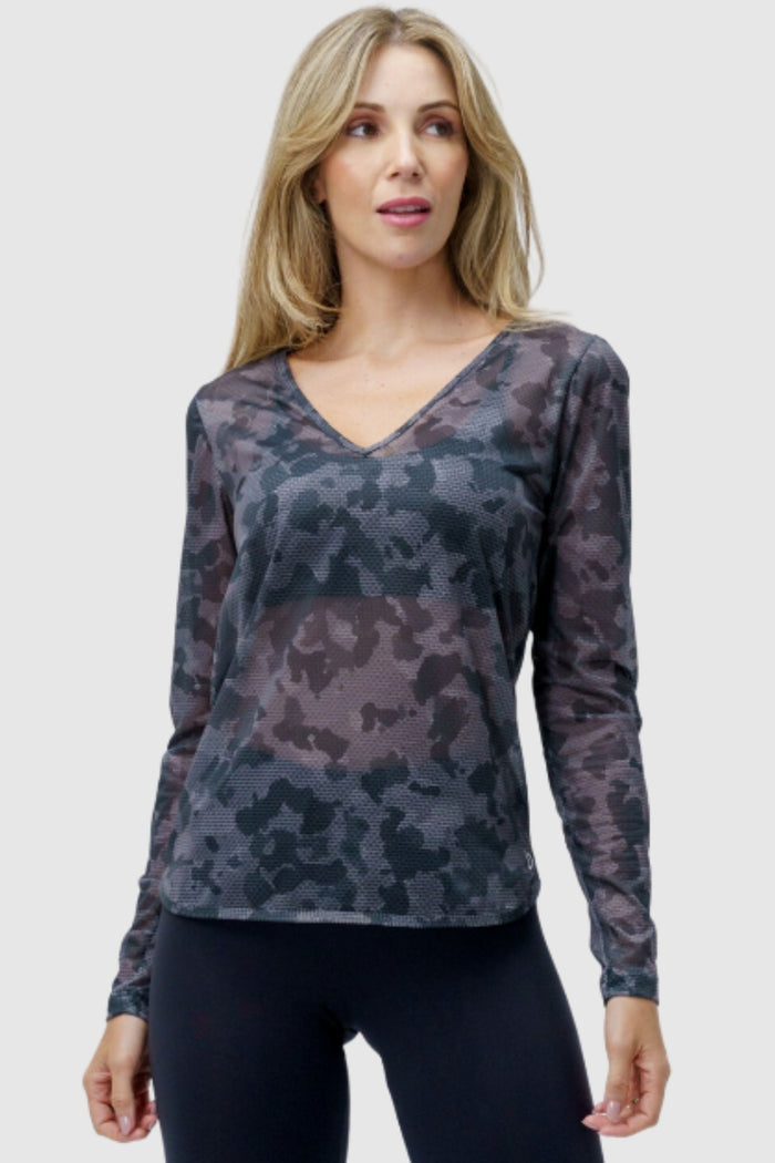 Blusa Emotion Camo Negro Camuflado