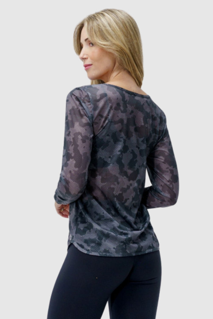 Blusa Emotion Camo Negro Camuflado