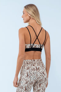 Top Fitness Print  Beige / Animal Print