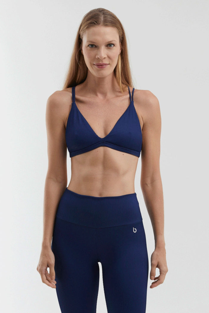 Top Fitness Aura Azul Marino / Canelado